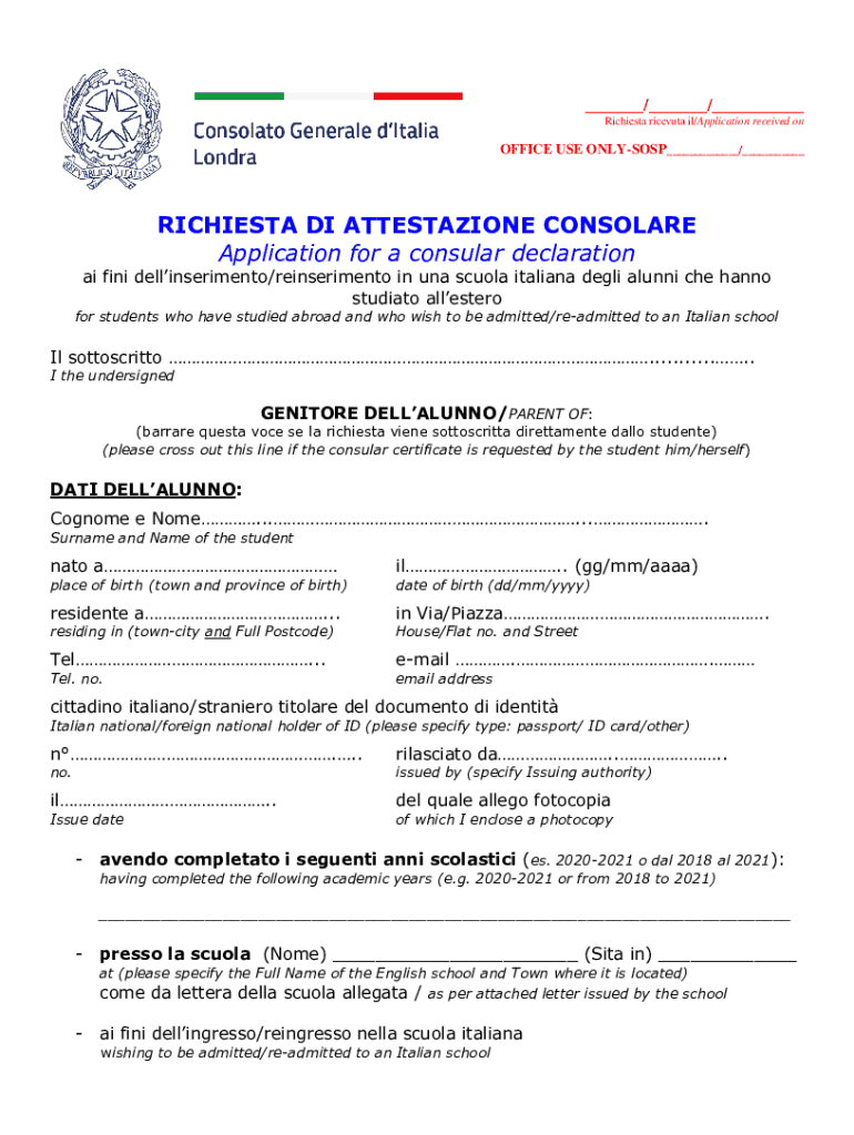 Fillable Online Conslondra Esteri Authentication Activity Fax Email 