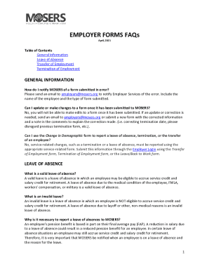 Fillable Online EMPLOYER FORMS FAQs Fax Email Print - pdfFiller