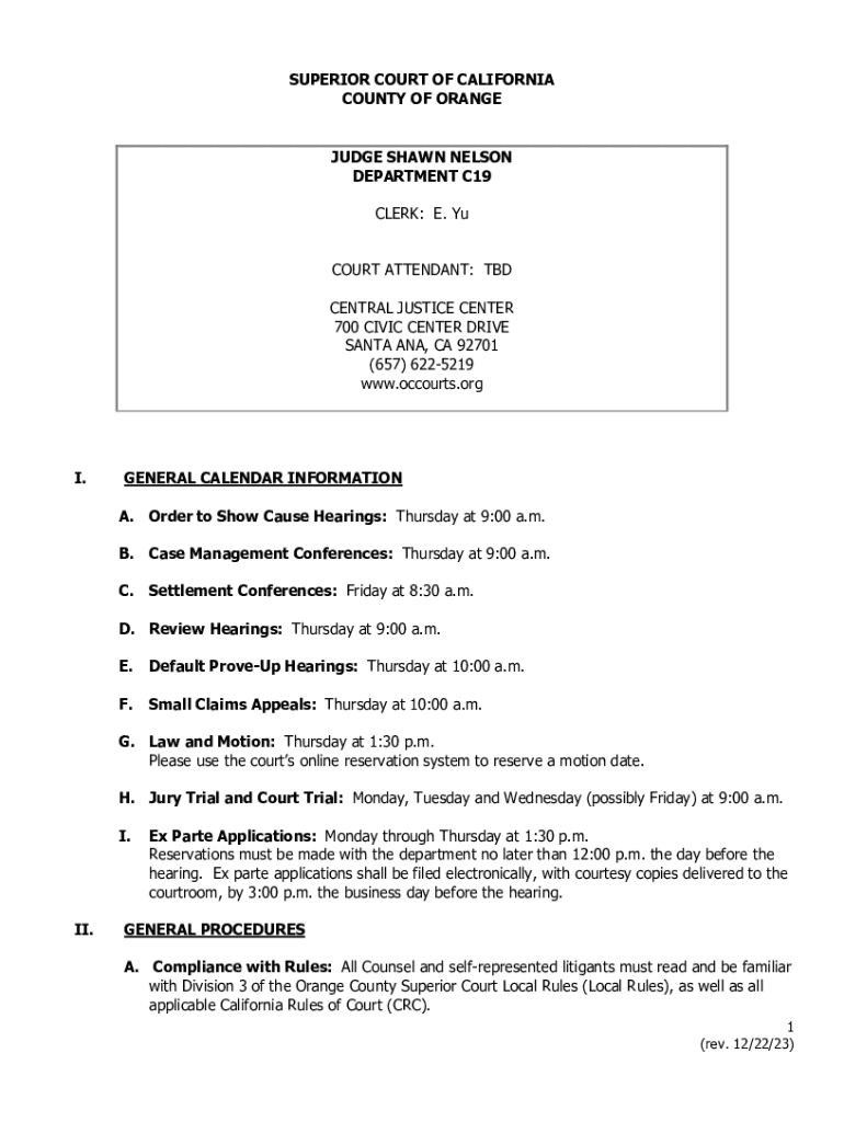 Fillable Online Judge Shawn Nelson Professional Background & Legal