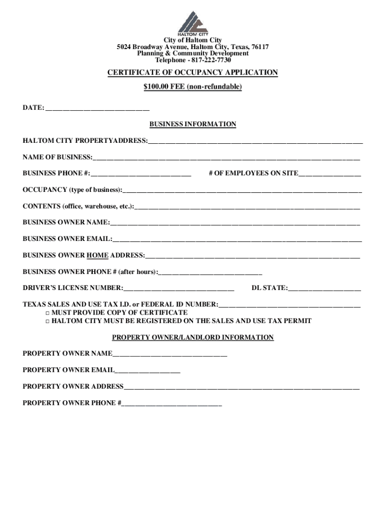 Planning and Inspection Forms Preview on Page 1