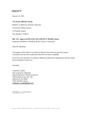 Generator Contractor Notice of Completion