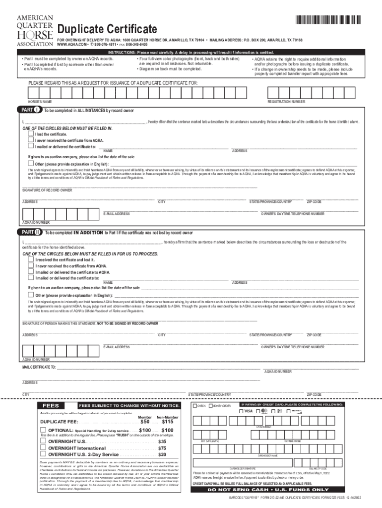 duplicate certificate form Preview on Page 1