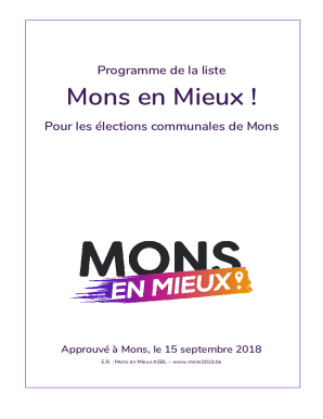 Programme de la liste