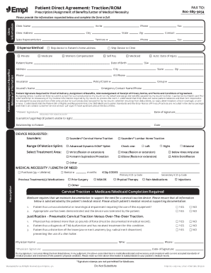 Patient Direct Agreement: Traction/ROM