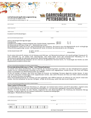 Ich beantrage die Mitgliedschaft