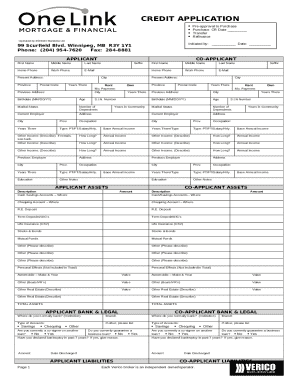 Credit Application Form