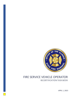 Fire Service Vehicle Operator. RECERTIFICATION TASK BOOK