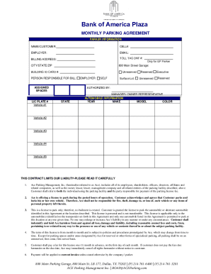 Monthly Parking Agreement - Keycard Request/Update/ ...