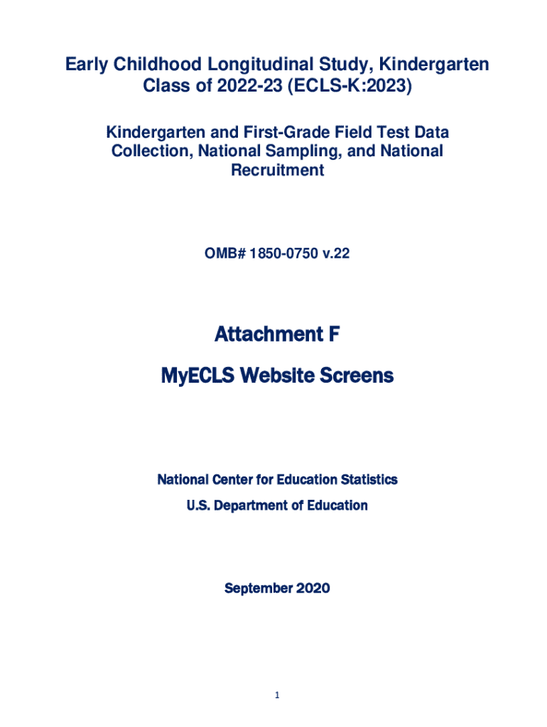 Early Childhood Longitudinal Study Fillable Online Early Childhood Longitudinal Study (ECLS-K:2024