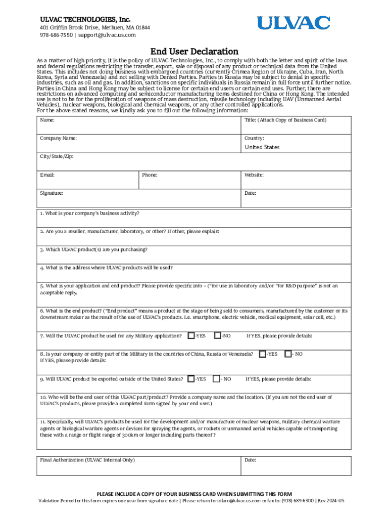 Ulvac Technologies, Inc Company ProfileMethuen, MA Preview on Page 1