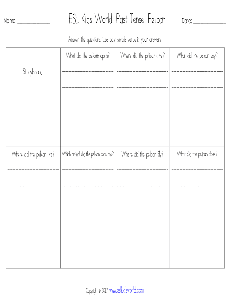 Fillable Online Past Tense WorksheetsPast Simple Printables Fax Email ...