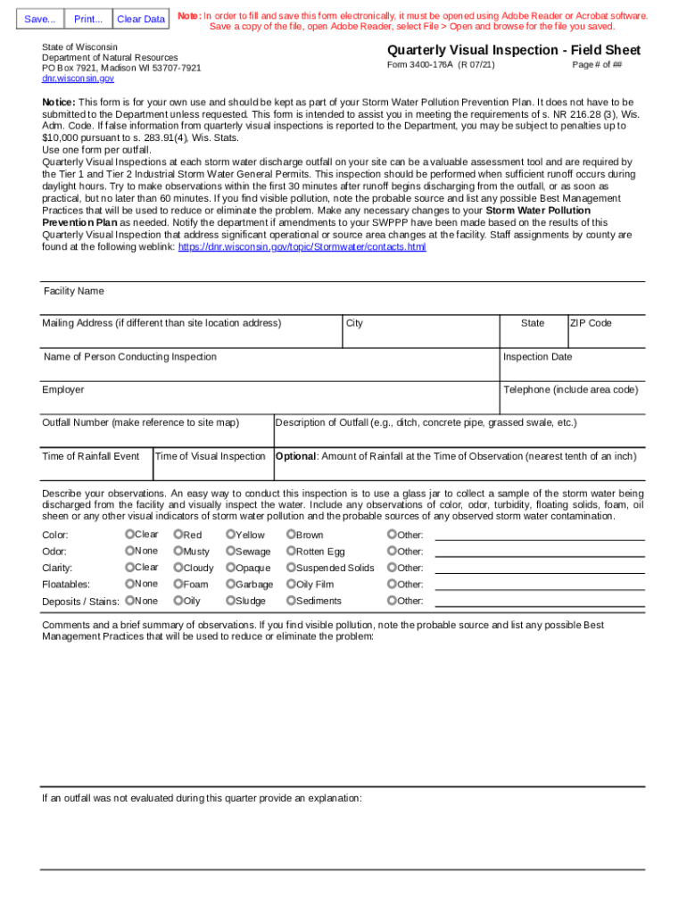 Form 3400-176A - 3400-176a Preview on Page 1