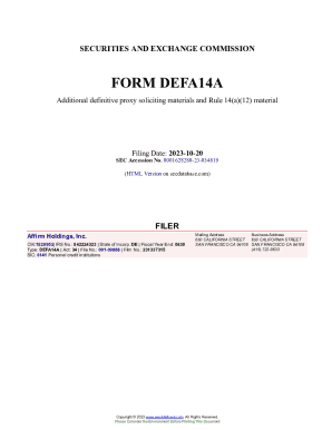 Affirm Holdings, Inc. Form DEFA14A Filed 2023-10-20. Accession Number