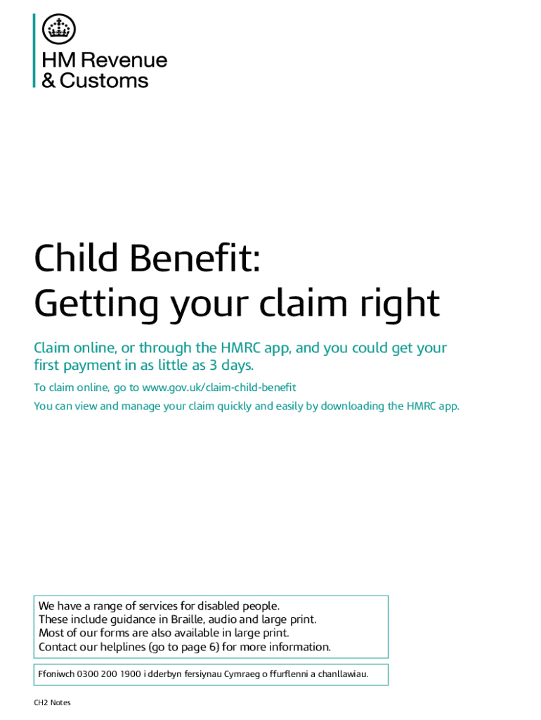 Fillable online how to claim child benefit times money mentor fax