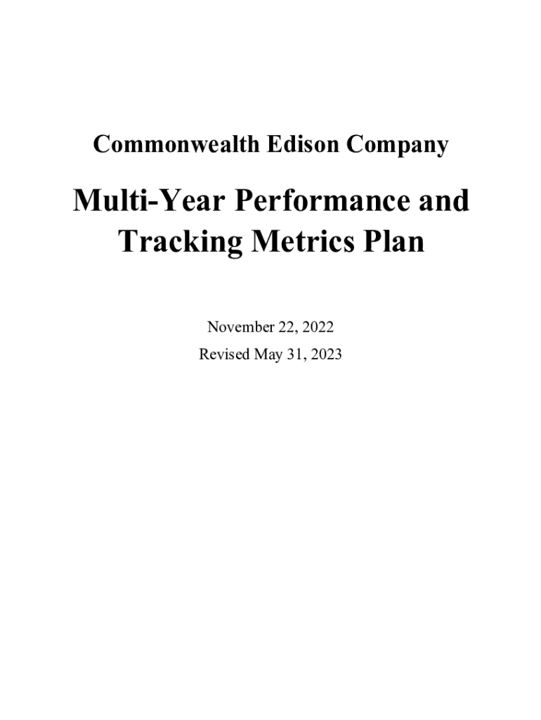 Fillable Online icc illinois ComEd Multi-Year Performance and Tracking ...