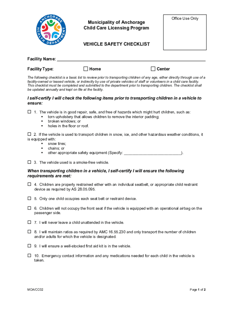 Fillable Online childcareselfassessmentinspectionchecklistfor