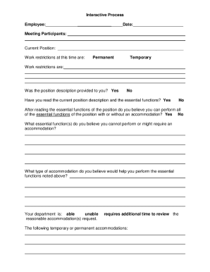 Fillable Online Interactive Process Documentation Form Fax Email Print ...
