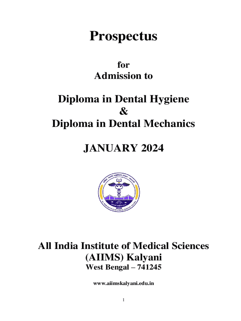 Fillable Online Diploma in Dental Hygiene and Dental Mechanics 2024
