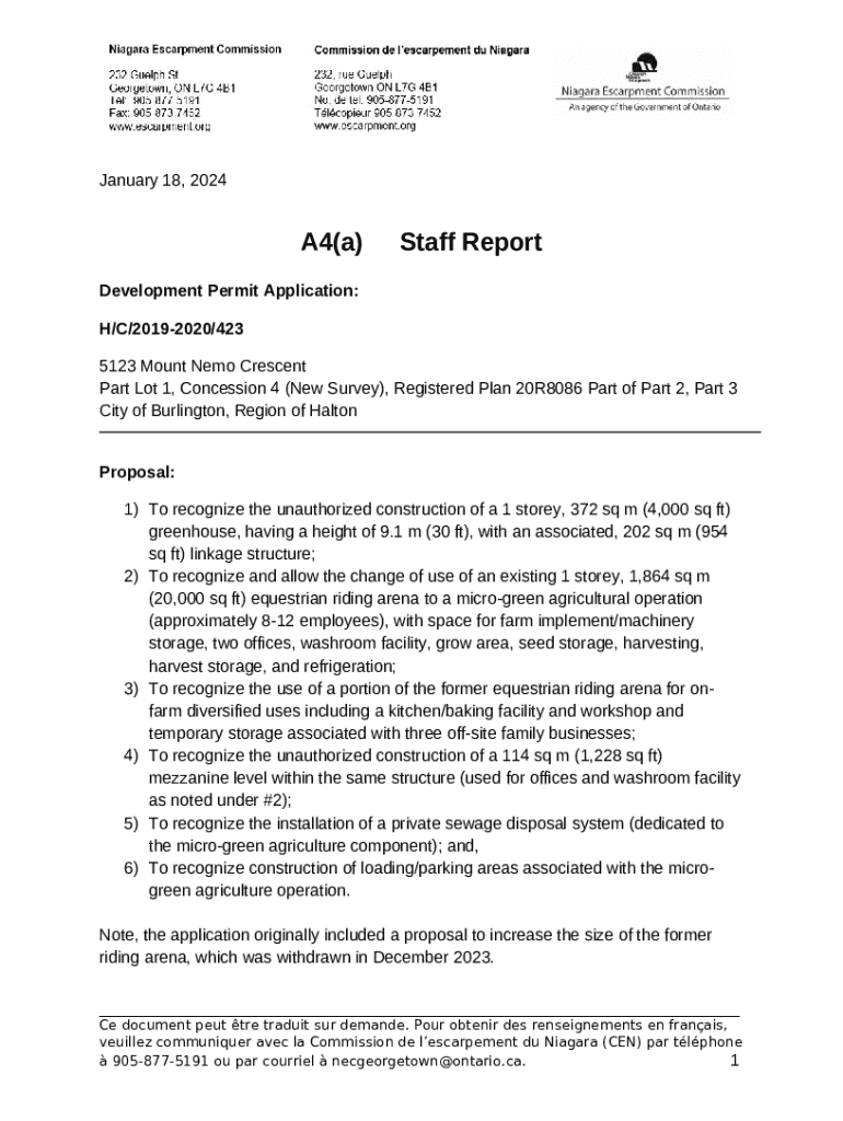 A4(a) Staff Report Doc Template | pdfFiller