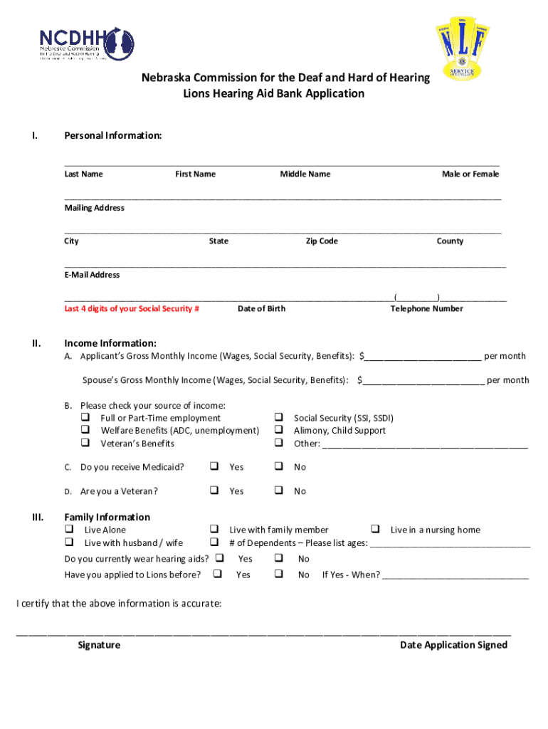 lions hearing aid bank Preview on Page 1