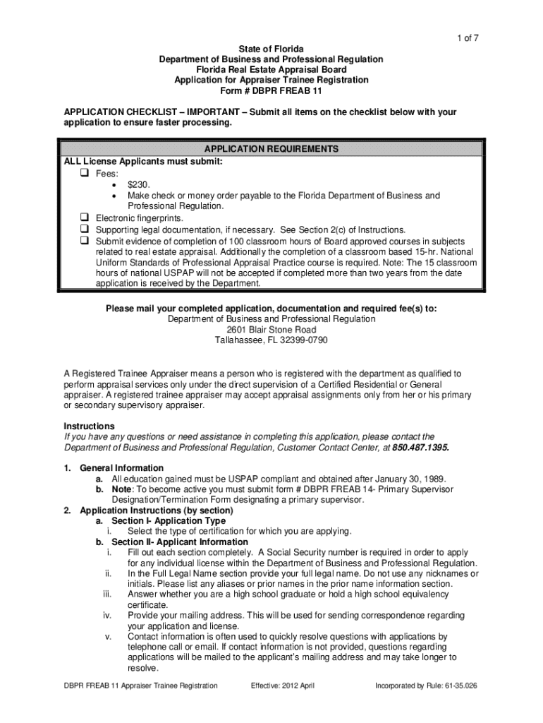 Fillable Online 61-35.026 : Florida Real Estate Appraisal Departmental ...
