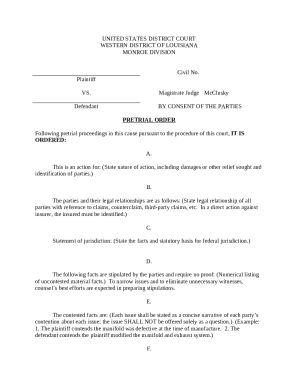 Removing Cases to Federal Court A Checklist Doc Template pdfFiller