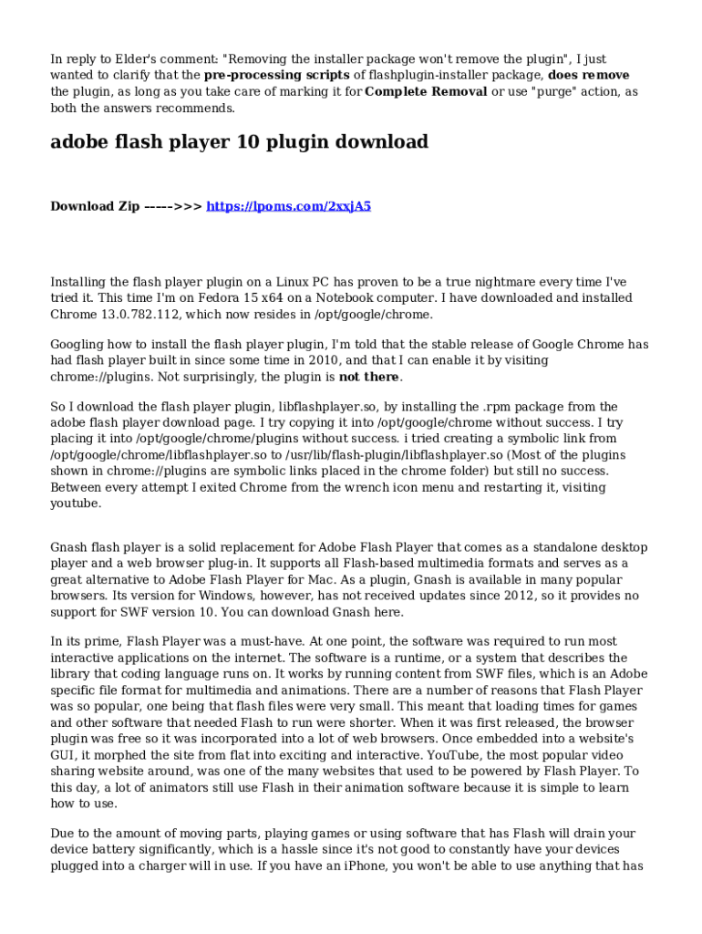 Fillable online how should i uninstall remove adobe flash player in