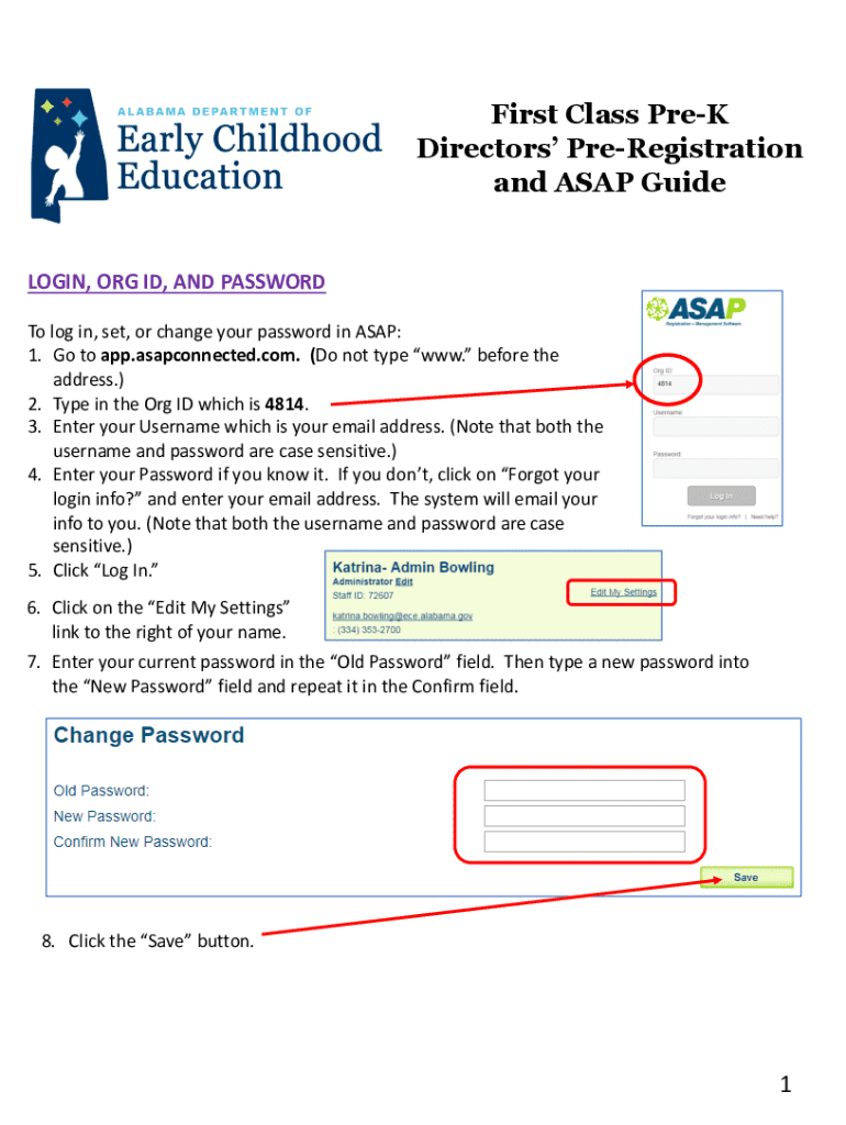 Fillable Online children alabama First Class PreK Directors' Pre