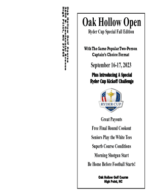 Fillable Online Oak Hollow Golf Course High Point Fax Email Print Fillable Online Oak Hollow Golf Course High Point Fax Email Print