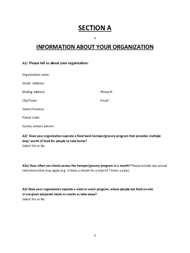 Fillable Online How Do Food Banks Work In Canada Fax Email Print 