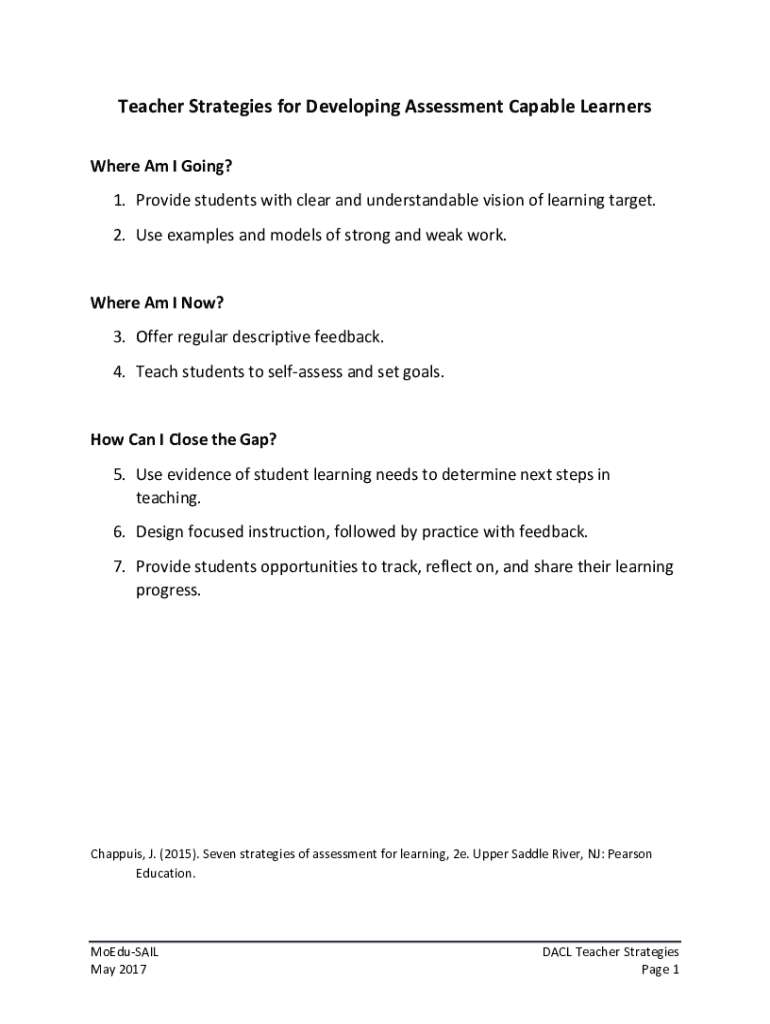 Fillable Online Seven Strategies Of Assessment For LearningGraded Fax Fillable online seven strategies of assessment for learninggraded fax