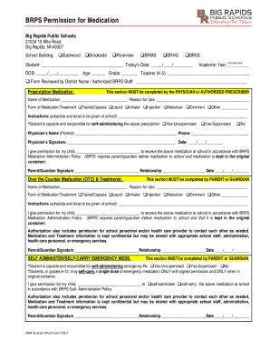 BRPS Permission for Medication