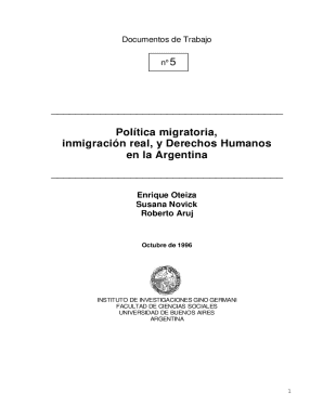 Poltica inmigratoria, inmigracin real y derechos humanos en ...