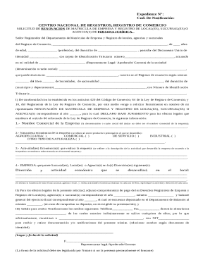 Centro nacional de registros, registro de ...