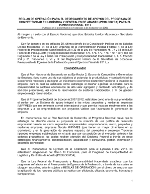 Reglas de operacion para el otorgamiento de ...