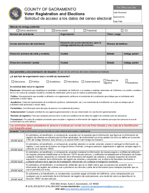 Solicitud de acceso a los datos del censo electoral