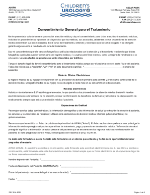Consentimiento general para el tratamiento
