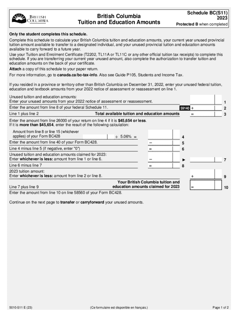 canada tuition education amounts Preview on Page 1