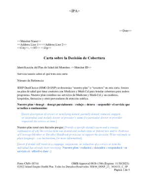 Insurance card (spanish)