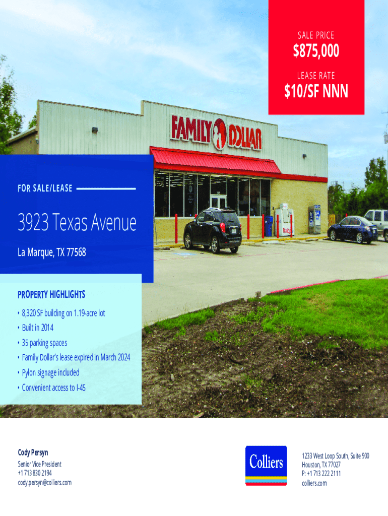 Fillable Online 3923 Texas Avenue Fax Email Print - pdfFiller