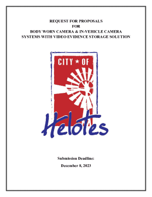 19 - Request for Proposals for Body-Worn Camera System