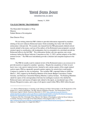Grassley, Johnson to FBI - State Department, Iran