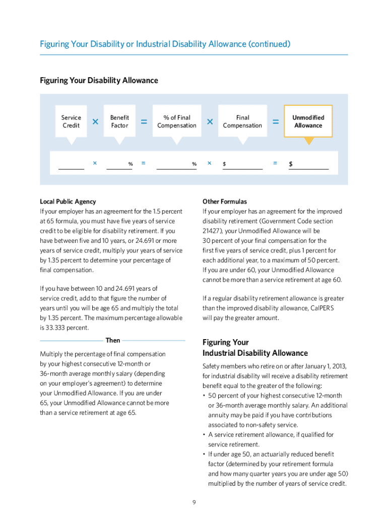 Fillable Online A Guide to Completing your CalPERS Disability