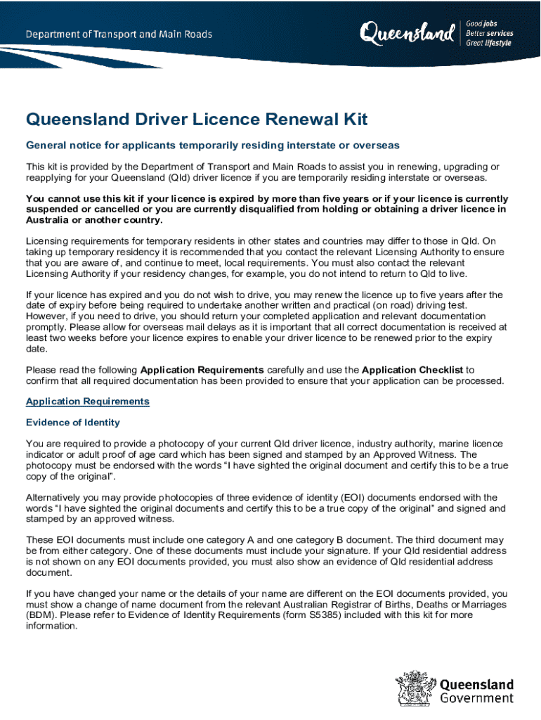 Licensing (Department of Transport and Main Roads) Preview on Page 1