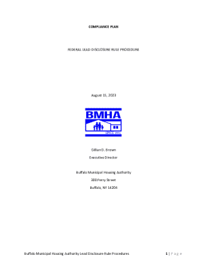 Lead compliance plan - administrative services gateway