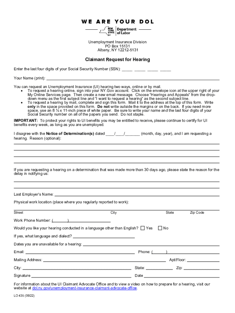 lo 435 form Preview on Page 1