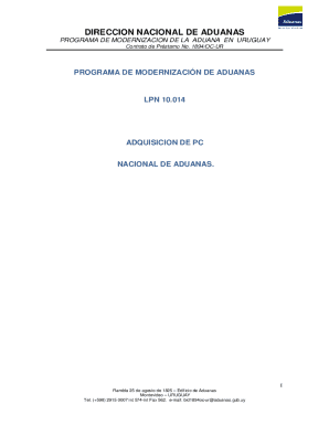 Programa de modernizacion de la aduana en uruguay
