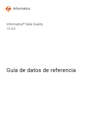 Informatica data quality - 10.4.0 - gua de datos de referencia - (spanish). gua de datos de referencia