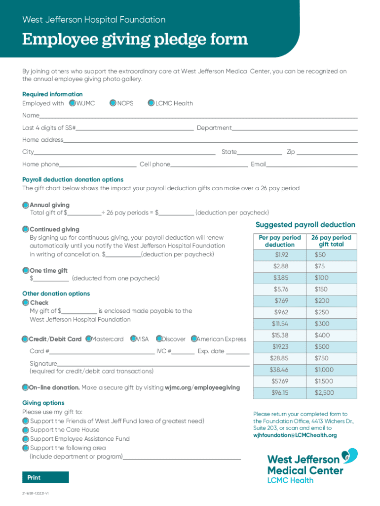 West Jefferson Hospital Foundation - Full Filing - News Apps Preview on Page 1