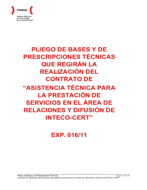 Pliego de bases y de